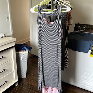 Navy and grey tshirt tank dress